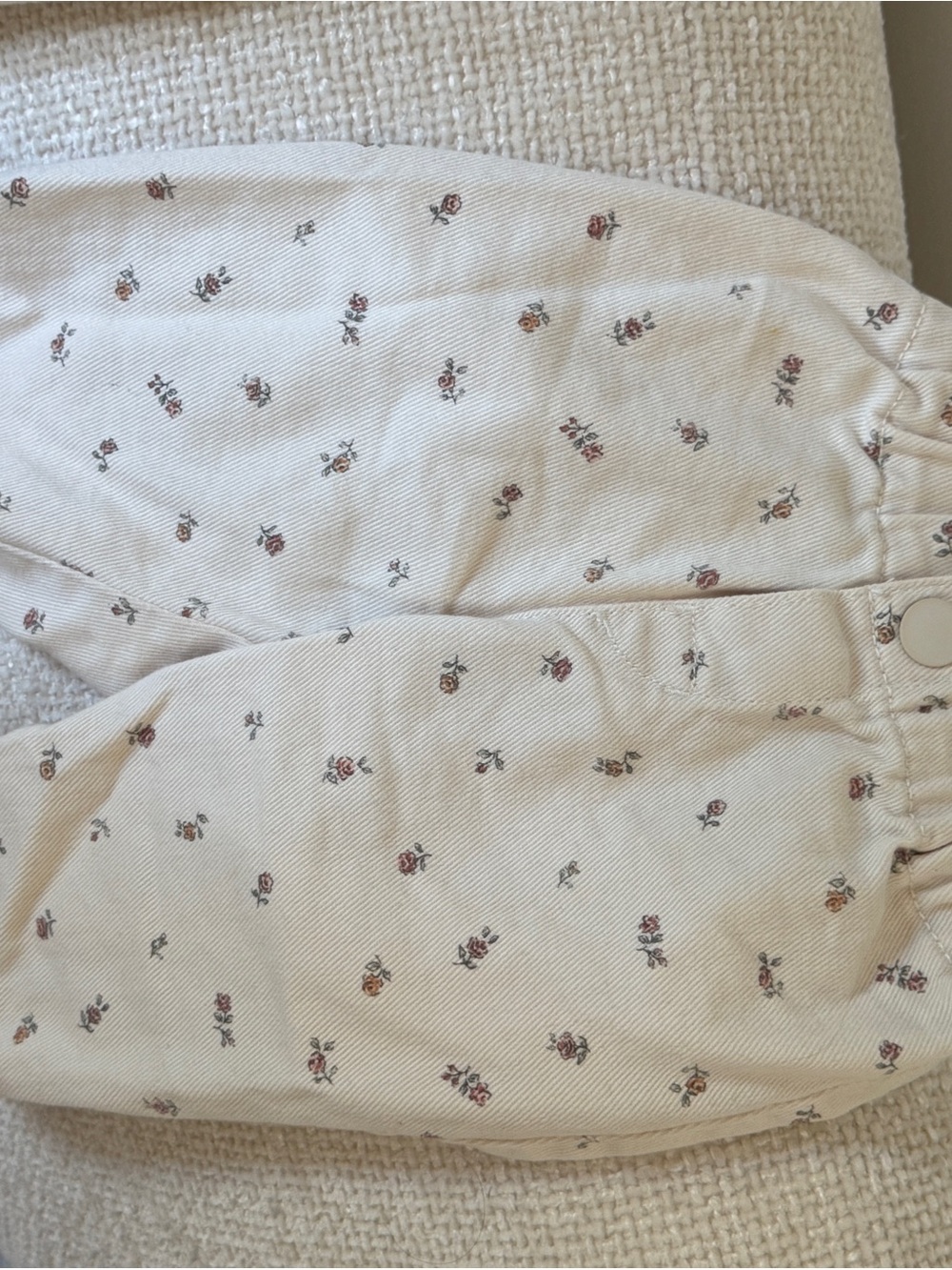 H&M Cream Floral Elastic-Waist Girls' Skirt